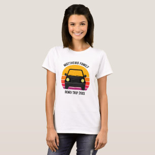 Frühlingsferien Roadtrip Sonnenuntergang Benutzerd T-Shirt