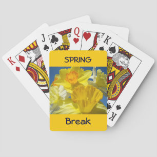 Frühlingsferien Spielkarten Narzissen Blumen