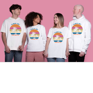 Frühlingsferien Strand Sonnenuntergang Benutzerdef T-Shirt