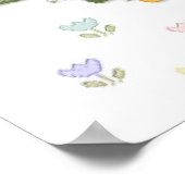 Frühlingsfest bei Hasen und Küken Poster (Ecke)