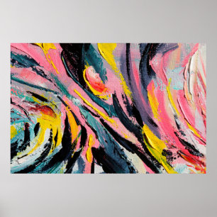 Frühlingsfest. Farbige Texturmalerei. Ab Poster