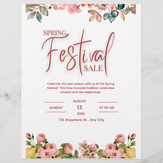 Frühlingsfest Flyer, Frühlingsfest Flyer, Frühling Flyer (Vorne)