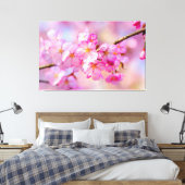 Frühlingsfest Frische rosa Sakura Blüten Leinwanddruck (Insitu (Schlafzimmer))