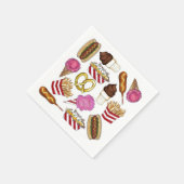 Frühlingsfest Karneval Foods Corndog Nachos Serviette (Ecke)