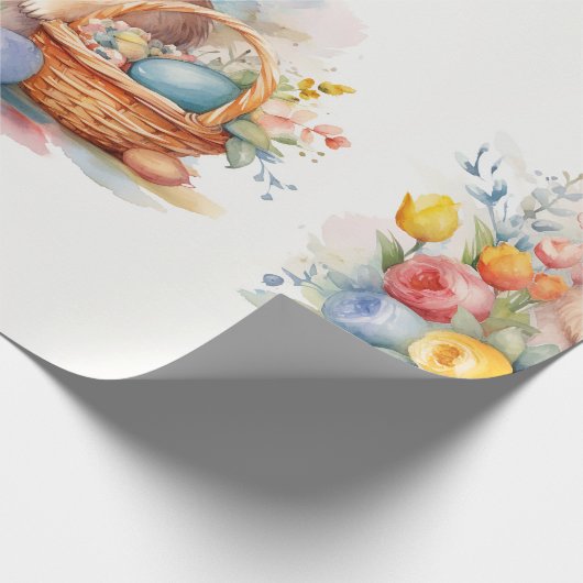 Frühlingsfest - Osterhase Geschenkpapier (Ecke)