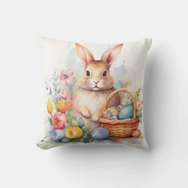 Frühlingsfest - Osterhase Kissen (Vorderseite)