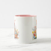 Frühlingsfest - Osterhase Zweifarbige Tasse (Mittel)