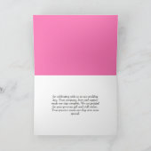 Frühlingsfest Pink Butterfly Blumenzange Dankeskarte (Innenseite)