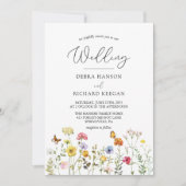 Frühlingsfest Wildblume Botanische Hochzeit Einladung (Vorderseite)