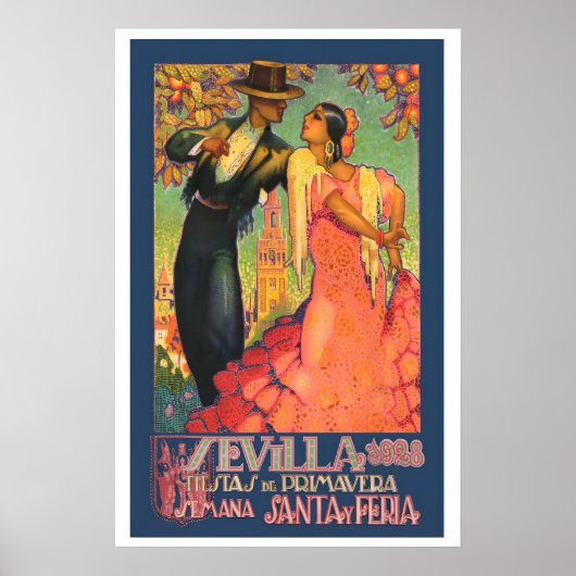 Frühlingsfeste in Sevilla, Karwoche und Feria Span Poster (Vorne)