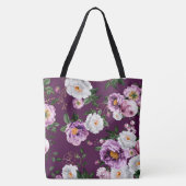 Frühlingsfieber Lila florale Mode Tasche (Rückseite)
