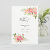 Frühlingsfleckenbäume Hochzeitsfest Foto Einladung (Stehend Vorderseite)