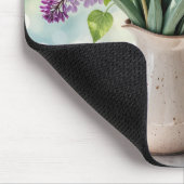 Frühlingsflieder und Tulpenstrauß Mousepad (Ecke)
