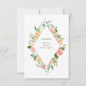 Frühlingsflora Diamantblume Girl Einladung (Vorderseite)