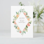 Frühlingsflora Diamantblume Girl Einladung (Stehend Vorderseite)