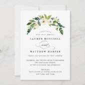 Frühlingsflora Elegante Hochzeit Einladung (Vorderseite)