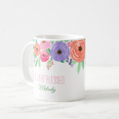 Frühlingsflora Gesegnet Kaffeetasse (Vorderseite Links)