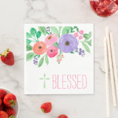 Frühlingsflora gesegnet serviette (Beispiel)