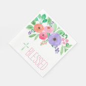 Frühlingsflora gesegnet serviette (Ecke)