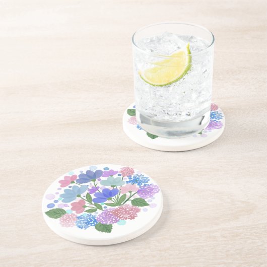 Frühlingsflora Getränkeuntersetzer (Seite)