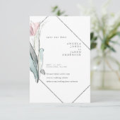 Frühlingsflora Rettete unsere Termine Save The Date (Stehend Vorderseite)