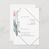 Frühlingsflora Rettete unsere Termine Save The Date (Vorne/Hinten)