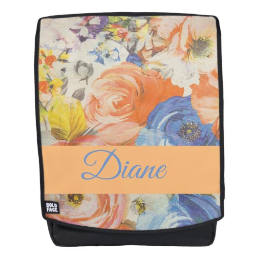 Frühlingsflora Rucksack (Vorderseite)