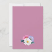 Frühlingsfloral 30. Geburtstag Party Einladung (Rückseite)