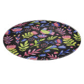 Frühlingsfloral: Aquarellfarben Nahtloses Muster Schneidebrett (Ecke)