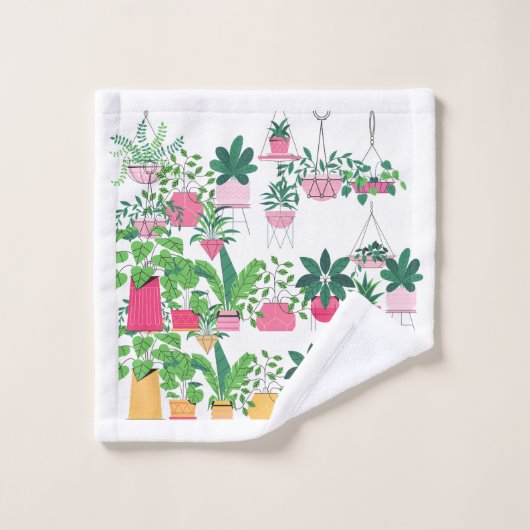 Frühlingsfloral Badhandtuch Set (Waschlappen)