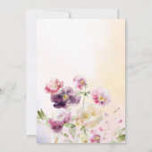 Frühlingsfloral-Brautparty Einladung (Rückseite)