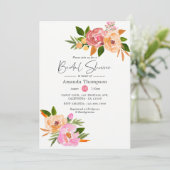 Frühlingsfloral-Brautparty Einladung (Stehend Vorderseite)