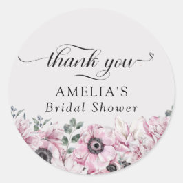 Frühlingsfloral-Brautparty | Vielen Dank für Ihre  Runder Aufkleber