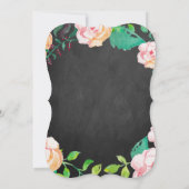 Frühlingsfloral Chalkboard Osterfeier Einladung (Rückseite)