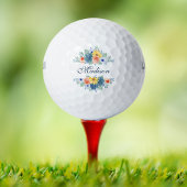 Frühlingsfloral Chic Moderner Personalisierter Nam Golfball