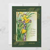 Frühlingsfloral Christlich Ostern Brunch Ei Hunt Einladung (Vorderseite)