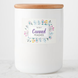 Frühlingsfloral Dosenpfirsiche Lebensmitteletikett
