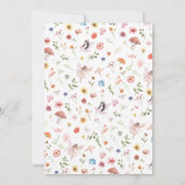 Frühlingsfloral Fairy Erster Geburtstag Einladung (Rückseite)