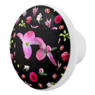 Frühlingsfloral Foto Druckkabine Knoblauch Dogwood Keramikknauf
