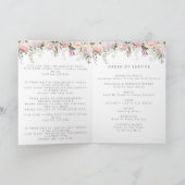 Frühlingsfloral gefaltete Feier zum Life-Programm Programm (Innenseite)