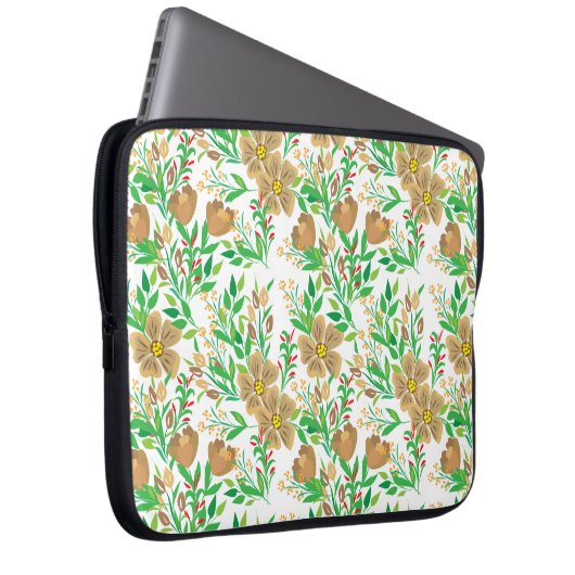 Frühlingsfloral Laptopschutzhülle (Vorne Rechts)