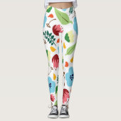 Frühlingsfloral Leggings (Vorderseite)