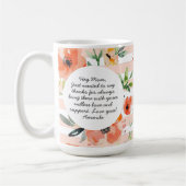 Frühlingsfloral | Peach Strip | Foto der Mutter Kaffeetasse (Links)
