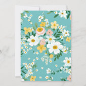 Frühlingsfloral Rahmen Osterfeier Einladung (Rückseite)