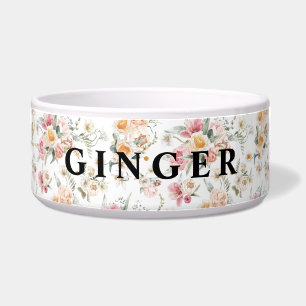 Frühlingsfloral   SHABBY CHIC   PERSONALISIERT Napf