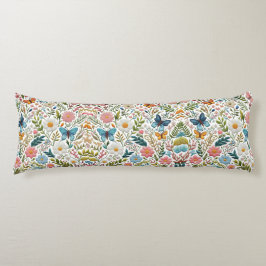 Frühlingsfloral Stickereien Design Pastellfarben Seitenschläferkissen