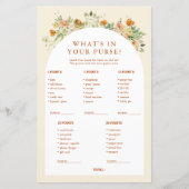 Frühlingsfloral Was ist in Ihrer Purse Babydusche? (Vorderseite)