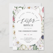 Frühlingsfloral Wasserfarbe Osterfeier Einladung (Vorderseite)