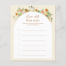 Frühlingsfloral wie alt war ihr Baby Duschspiel