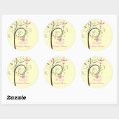 Frühlingsfloralbaum Brautparty Sticker (Blatt)
